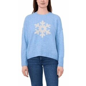 Women’s Holiday Christmas Sweater - SNOWFLAKE sky blue Vince Camuto NWT - Medium